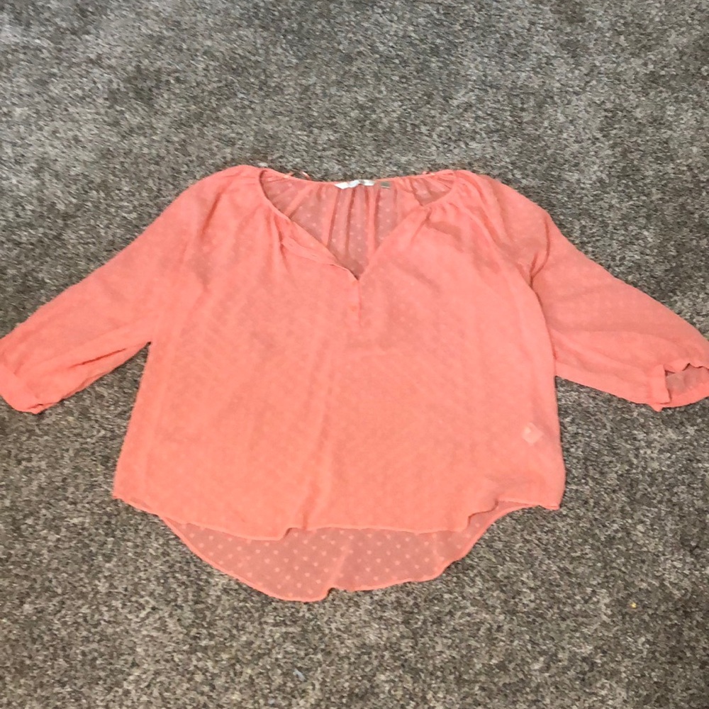 Pink blouse with buttons